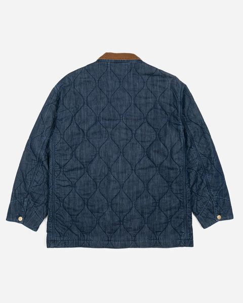 EAT DUST CHICAGO JACKET QUILTED DENIM INDIGO