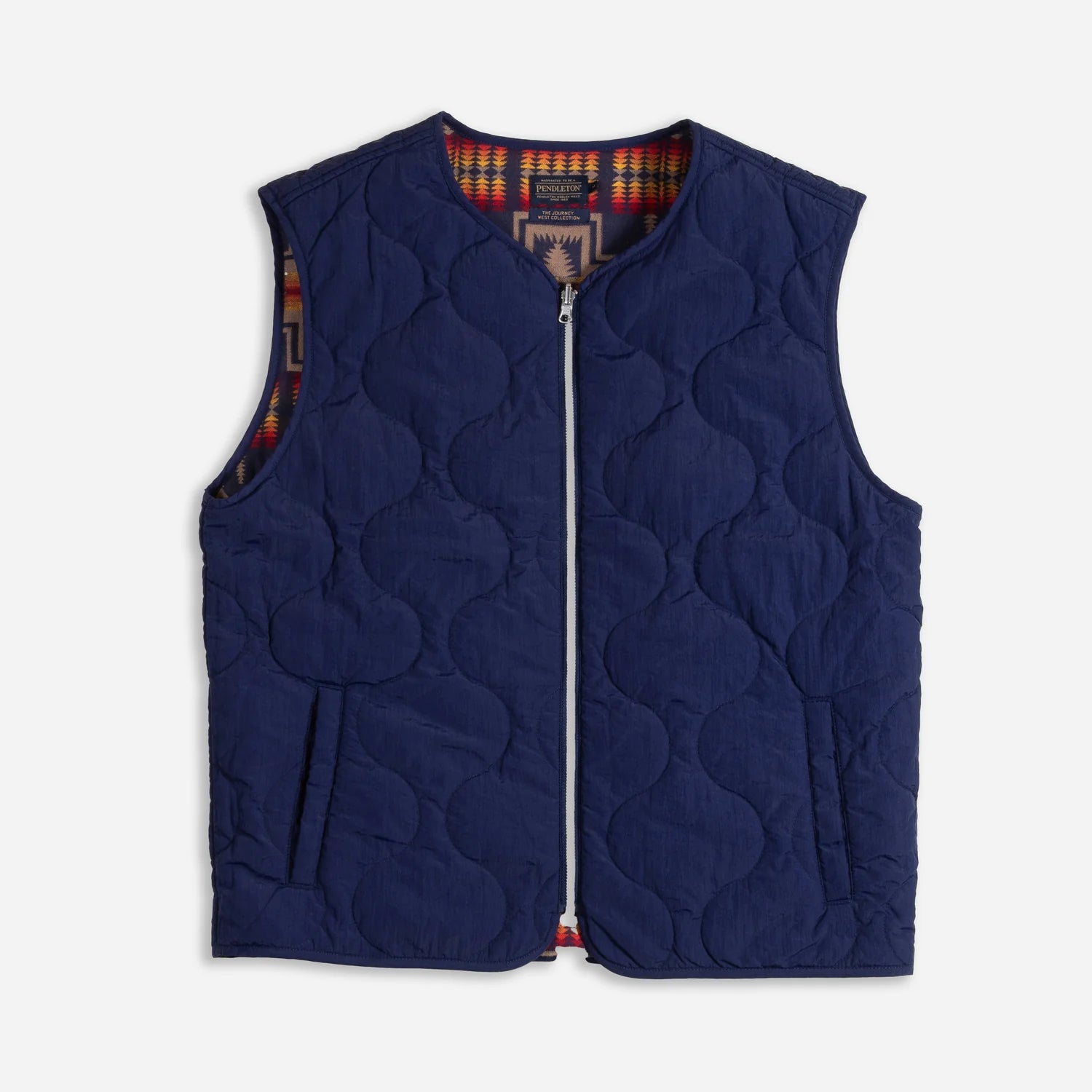 PENDLETON REVERSIBLE QUILTED VEST - HARDING NAVY