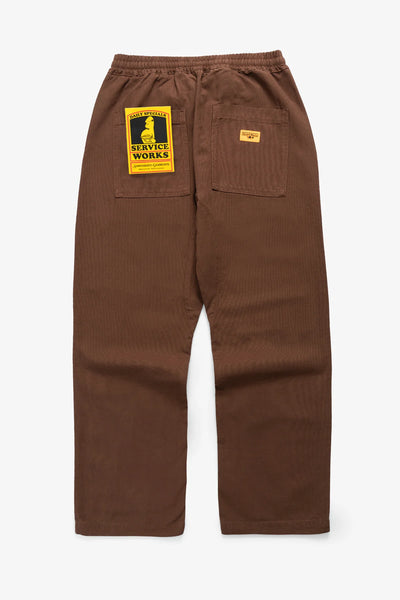 SERVICE WORKS CLASSIC CHEFS PANT CANVAS BROWN