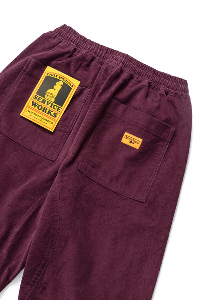 SERVICE WORKS CORDUROY CHEFS PANT PLUM