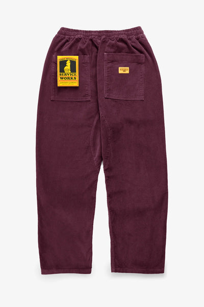 SERVICE WORKS CORDUROY CHEFS PANT PLUM