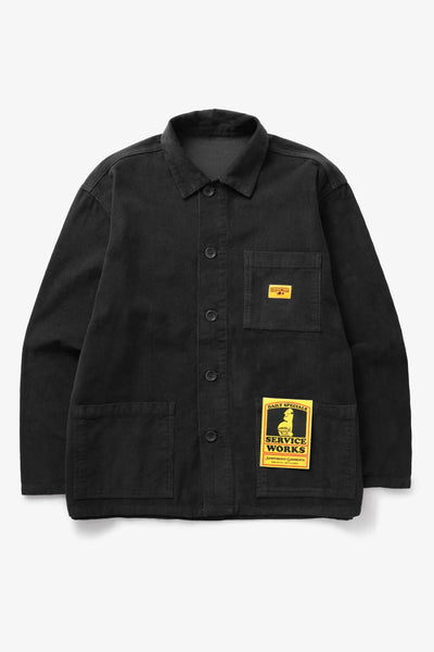 SERVICE WORKS CORDUROY COVERALL JACKET BLACK